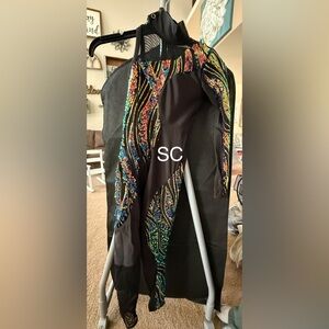 Black Unitard with Colorful Sequins